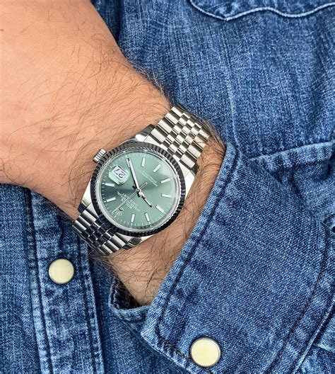 mint green rolex datejust 36